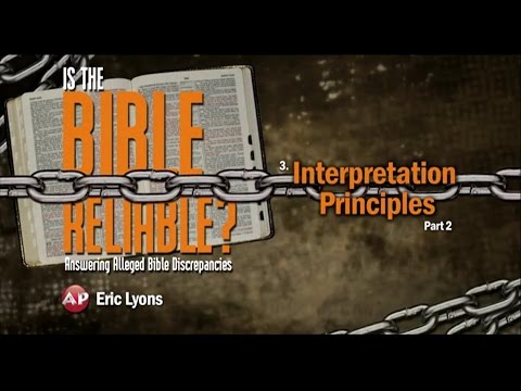 Interpretation Principles (part 2) - Eric Lyons (Session 3)