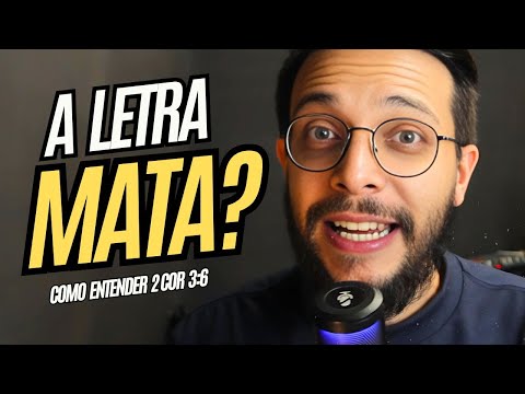 HOW TO UNDERSTAND THE LETTER KILLS BUT THE SPIRIT GIVES LIFE? - Henrique Café