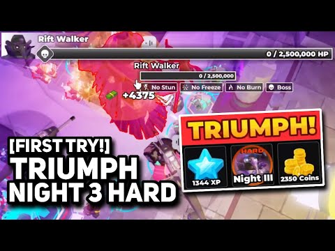 [ПЕРВАЯ ПОПЫТКА] TDS Night 3 Hard Mode Triumph