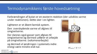 introduktion til termodynamik og entalpi