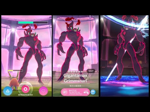 Gigantamax Grimmsnarl Duo in Pokemon Go Without Zacian's Effect 🗡️ | Go Wild Area 🍄