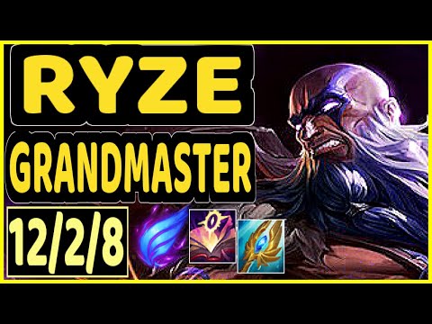 SERIN (RYZE) - 12/2/8 KDA MID GAMEPLAY - EUW Ranked GRANDMASTER