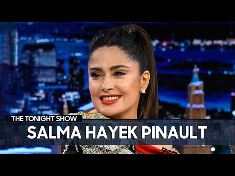 Salma Hayek Pinault Talks About Her World Cup Prank, Fake Christmases and Pet Owl | The Tonight Show