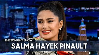 Salma Hayek Pinault Talks About Her World Cup Prank, Fake Christmases and Pet Owl | The Tonight Show