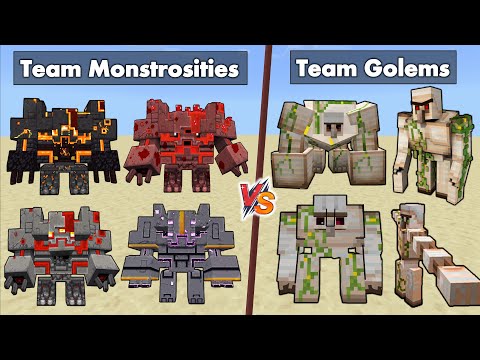 All Iron Golems vs All Monstrosities (Minecraft Dungeons) -All Iron Golems vs Dungeons Monstrosities