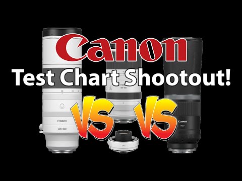 RF 200-800 Vs 800 f/11 Vs 100-500 With 1.4x TC Test Chart Comparison using Canon R7