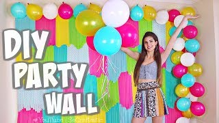 DIY COLORFUL PARTY BACKDROP + Testing Bunch O Balloons Party 🎈