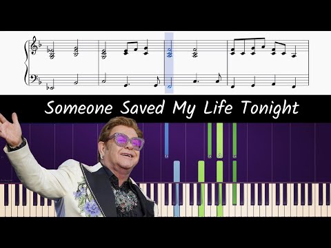 How to play Someone Saved My Life Tonight by Elton John on piano
