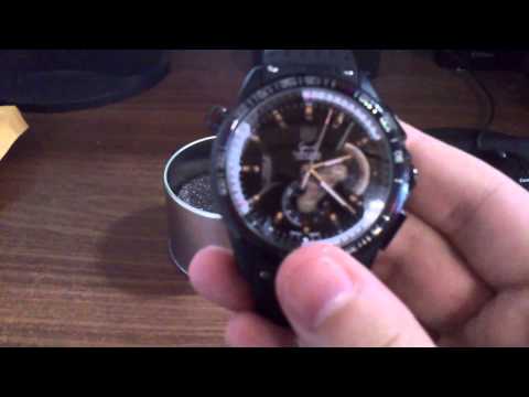 Exquisite Design Mechanical Men's Watch-Black Dial