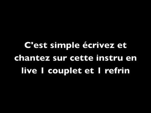 écrit et chante 1 couplet et refrain