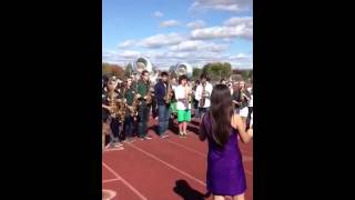 Go, fight, win, green wave NMHS band at pep rally
