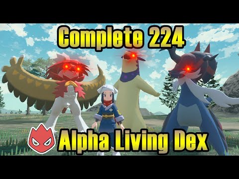 Pokemon Legends: Arceus - Complete Alpha Living Dex (All 224 Alpha Pokemon)