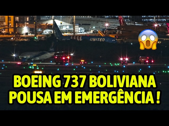 BOEING 737 DA BOLIVIANA RETORNA EM EMERGÊNCIA MINUTOS APÓS DECOLAR EM GUARULHOS