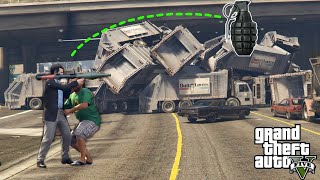 GTA 5 ; Heavy Traffic v/s Grenade , Missile Launcher #3