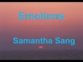 Emotions  - Samantha Sang - with lyrics