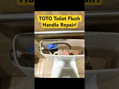 Part of a video titled TOTO Toilet Flush Handle & Lever Replacement! #facilitiesmaintenance