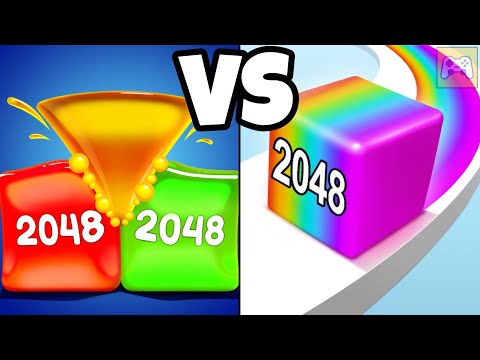 Jelly Run 2048 vs Jelly Cubes ✦ ASMR Gameplay Android iOS • 2048 Number Merge And Drop Games