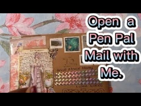 Asmr Open a Vintage Theme Pen Pal Mail with Me.  💌 #letters #penpals #snailmail