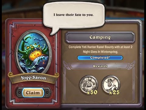 Yogg-Saron Event Task 2: Camping (Yeti Hunter with two Night elves) - F2P Guide - Hearthstone Mercs