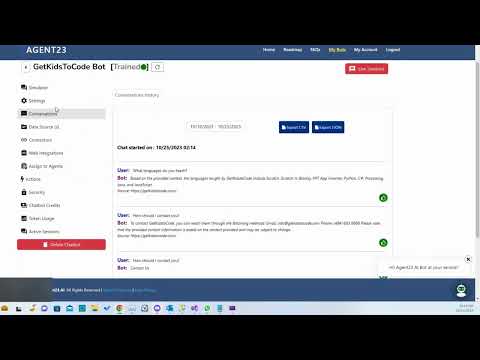 Agent23.AI's Super Chatbot Demo