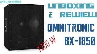 Subwoofer Omnitronic BX-1850|Unboxing&Recensione