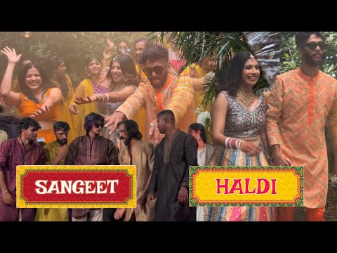 Nandu & Achu Haldi & Sangeet Day Vlog | House Of AOS | Friends | Fun