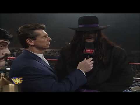 Undertaker and Paul Bearer deliver their final message to Diesel. WWF Raw. Mar 25, 1996.