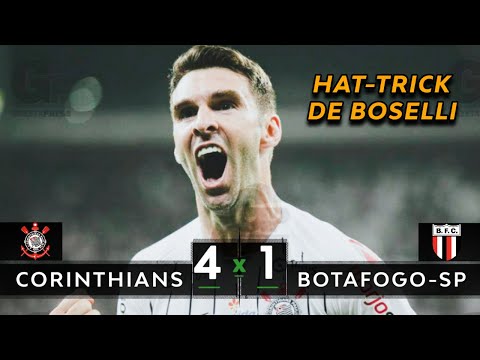GOLEADA COM HAT-TRICK | Corinthians 4 x 1 Botafogo-SP - Melhores Momentos (HD) - Paulista 2020
