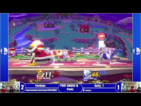 PORT SMASH 16 - Pools - Fatkid (Dedede, Falcon) Vs aNaCled (Mewtwo)