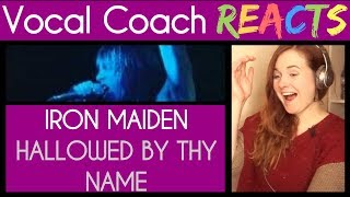 Vocal Coach reacts to Iron Maiden (Bruce Dickinson) Hallowed Be Thy Name