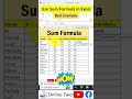 Sum Formula In Excel Excel Formula Sum Function