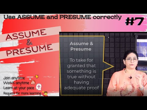 How to use Assume and Presume correctly? - Vocabulary Magic😇