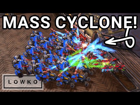 Cure's 200 IQ CYCLONES vs Solar! (StarCraft 2)