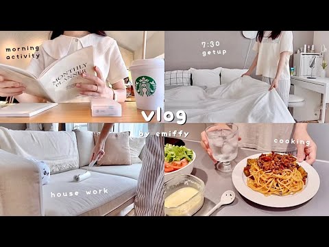 productive holiday routine｜7:30 get up, morning activity at cafe☕️ house work, cooking