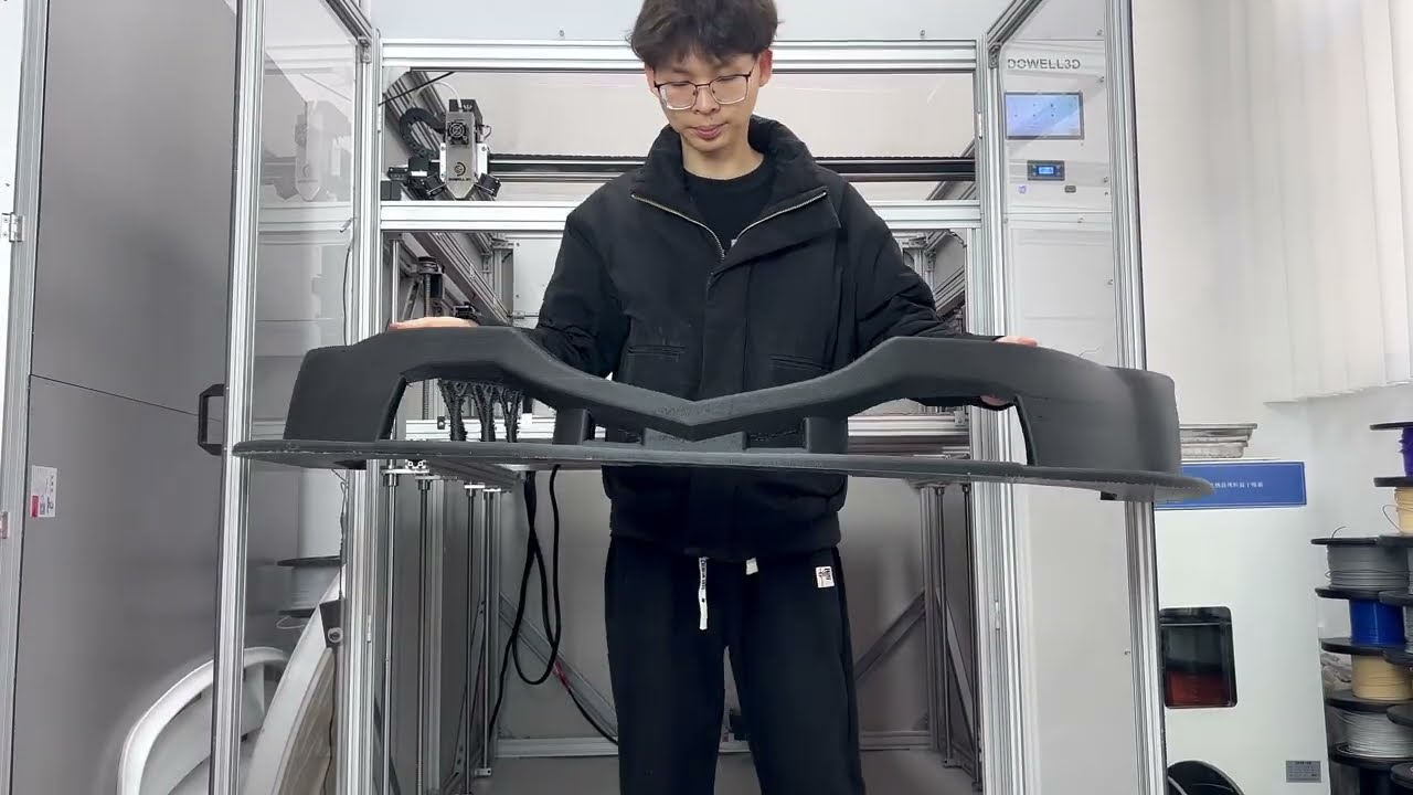 The Car bumper using carbon fiber filaments with Dowell 3D printer!#3dprinter#autoparts#carbonfiber