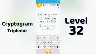 Cryptogram Tripledo Level 32 Solutions 🧩 | Logic Puzzle Game | Mini Boss