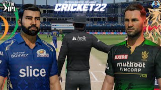 Kohli vs Tendulkar - Mumbai Indians vs Royal Challengers Bangalore - Cricket 22 T10 IPL 2023 #3
