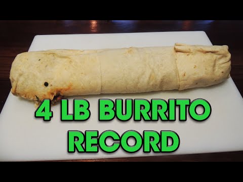 TRIPLE BURRITO EATING CHALLENGE RECORD!! Video