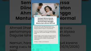 Cucu Pertama Ahmad Dhani Lahir Hari Minggu, Puji Alyssa Daguise Pilih Persalinan Normal