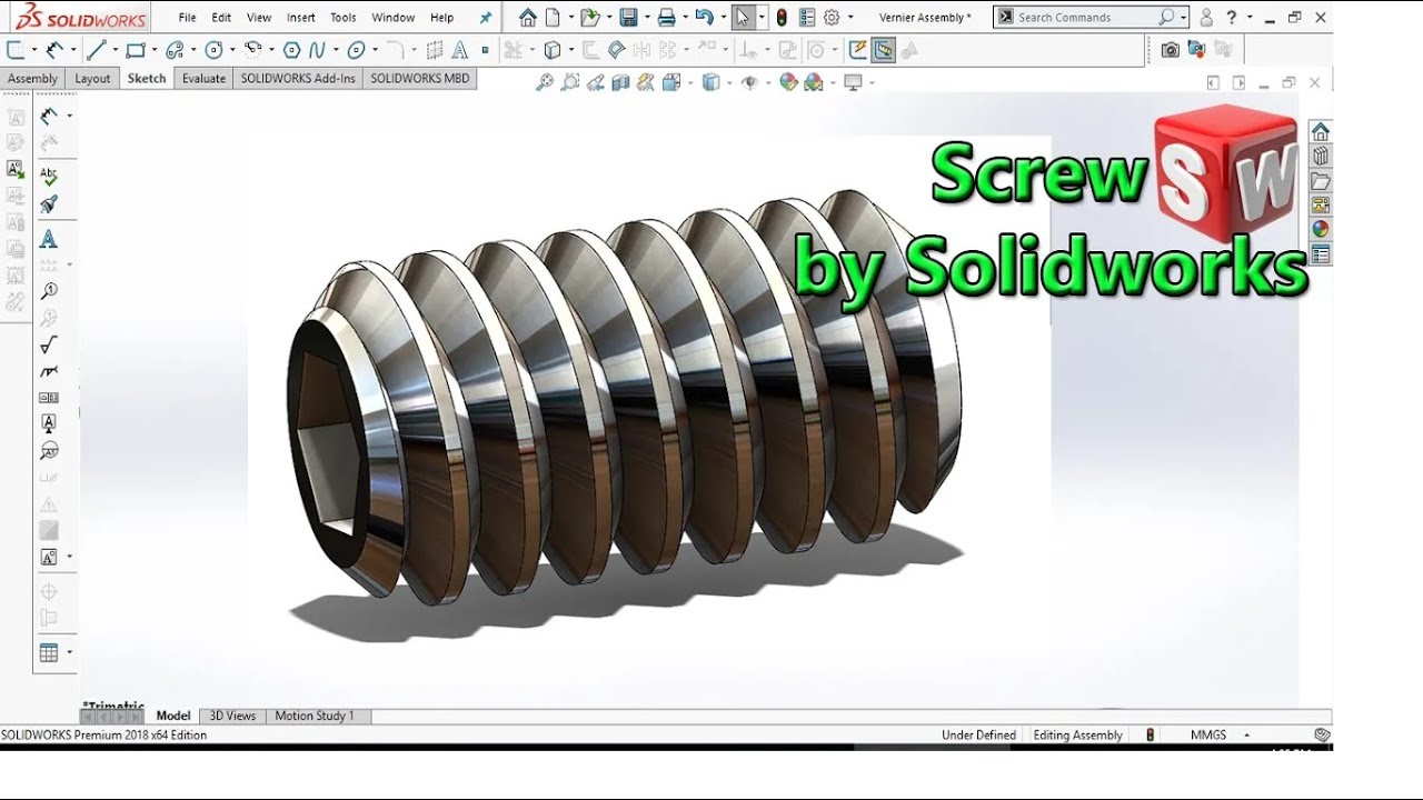 Solidworks Tutorial HP - Screw by Solidworks