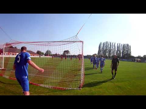 James Blunden heads home for Stamford to make it 2 0 v  Wisbech 26.08.19