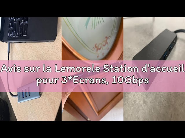 Vídeo relacionado con Mejora 2025 Lemorele Docking Station USB C 3*Display-13 en 1,2 HDMI 4K, Ethernet,4USB 3.2/2.0, VGA,3.2USB-C 10Gbps, PD 100W, Audio, SD/TF, Hub USB C/Docking Station for MacBook/DELL/Windows/HP/Surface