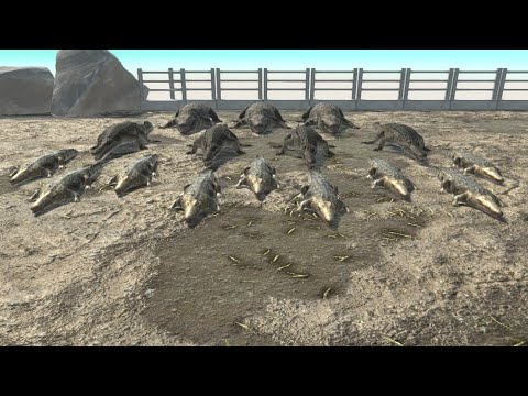 🐊Crocs Family VS Boss Each Factions X5 (Except Big Three) - Animal Revolt Battle Simulator
