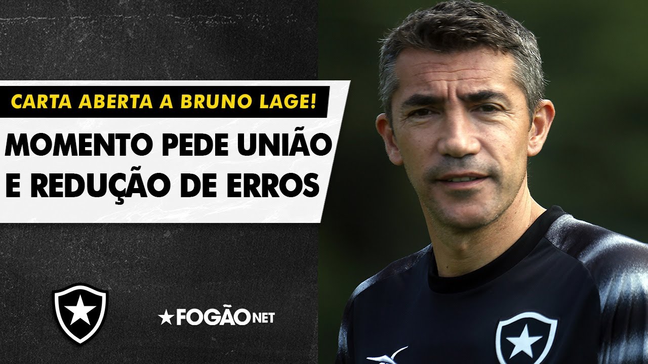 VÍDEO | Sobre carta aberta a Bruno Lage: momento do Botafogo é de união e minimizar erros