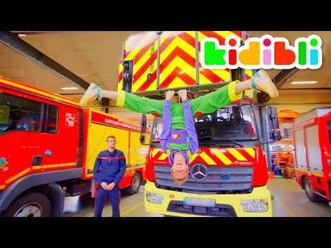 Let's visit a Fire Trucks Station! | Kidibli | Firefighters | Educational Videos For Kids