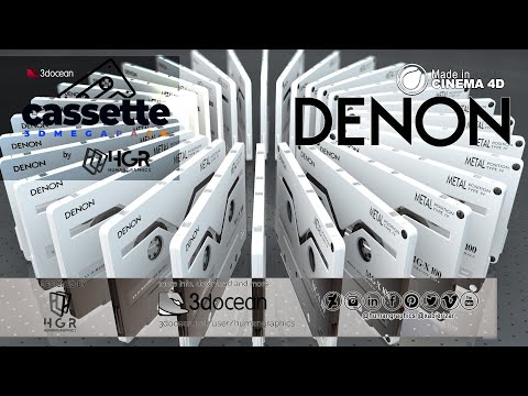 3D Cassette DENON MG X made in Cinema 4D #24