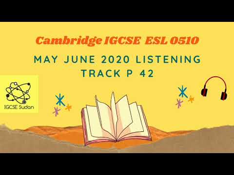 🌟IGCSE English As a Second Language (0510/0511) May 2020 Paper 42 (0510/42/M/J/20)   |   IGCSE Sudan