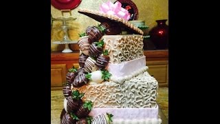 Dipped Strawberry Box Cake / Cake Decorating