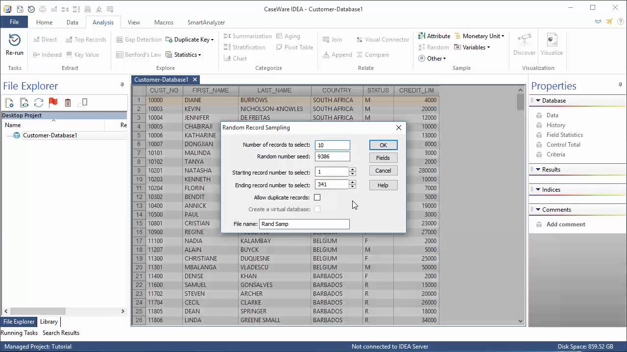 IDEA 10: Random Sampling