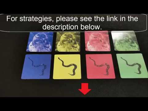 How to play Snakes and Hawks card game with full hand played, 4 players teams